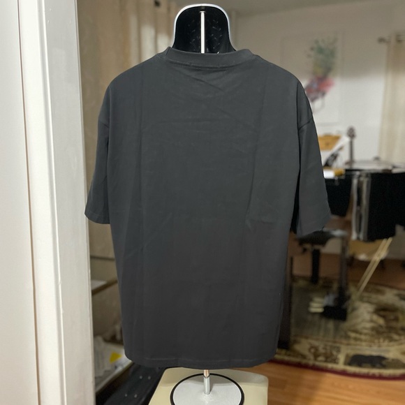 Like New Men Size Medium Gucci Logo Embroidered Oversized Tee 100% Cotton Black - Picture 8 of 13
